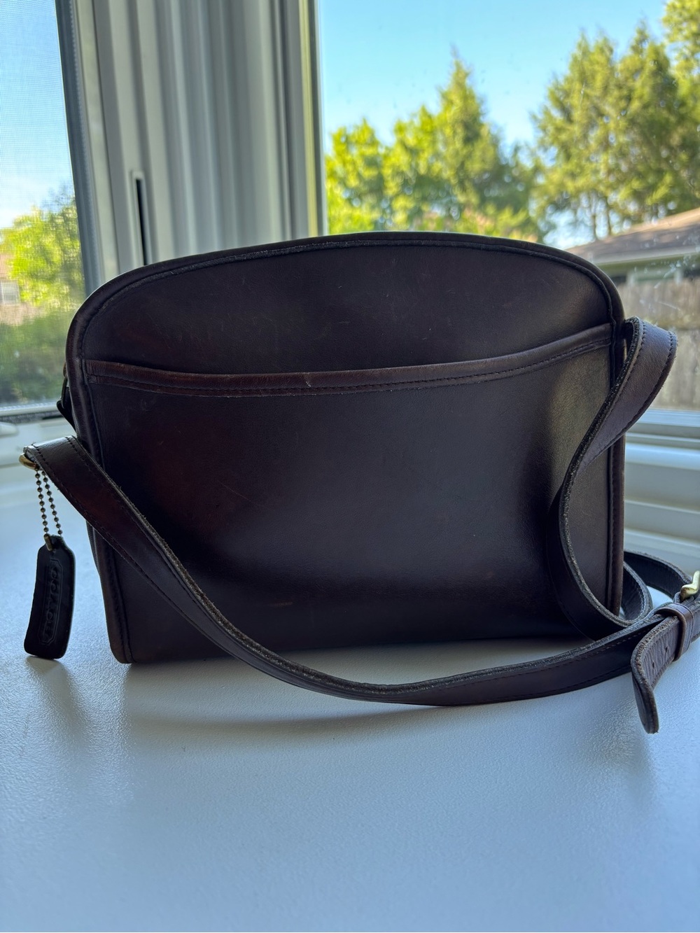 Coach Dark Brown Leather Vintage Metropolis crossbody